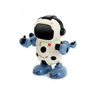 Робот БЛАСТ на батарейках, свет, звук, русская песня, подвижные суставы